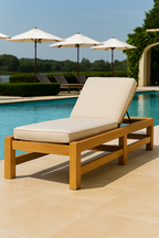 Modern Patio Solutions Mahi Teak Single Outdoor Chaise Lounge Chair